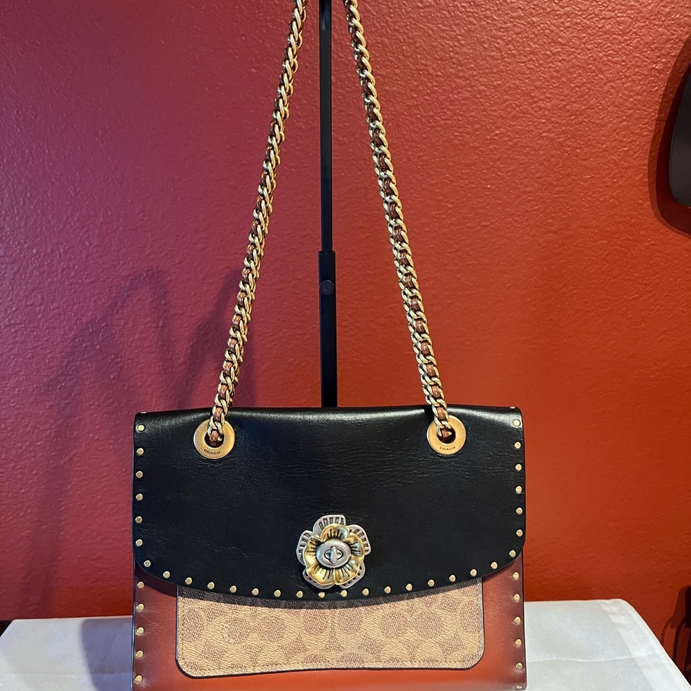 Coach Parker Mixed Media Convertible Shoulder Bag